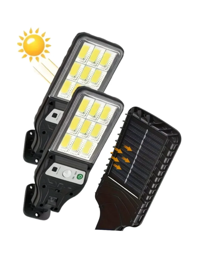 Pack x2 Lámpara Solar LED Reflector con Sensor